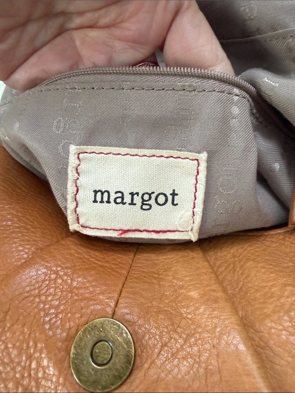 Vintage Margot New York Leather Shoulder Bag in Caramel Shoulder Bags